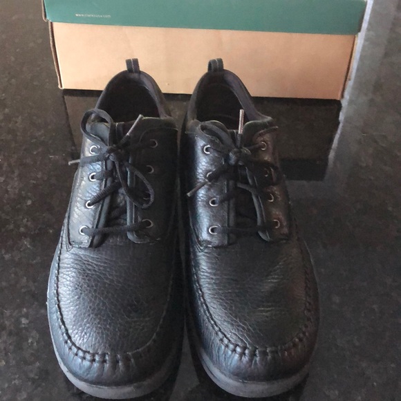 Clark’s black lea Portland shoe - Picture 1 of 6